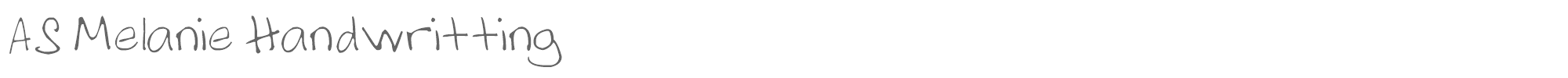 Sample characters AS Melanie Handwritting Font